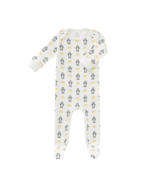 Pyjama Feet Pinguin Fresk White Senf 1