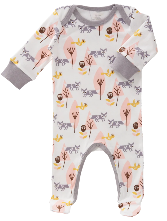 Pyjama Mit Füssen Fox Fresk Pink