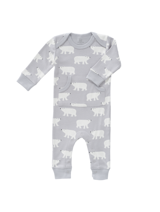 Pyjama No Feet Eisbaer Polar Bear Fresk Grey 1