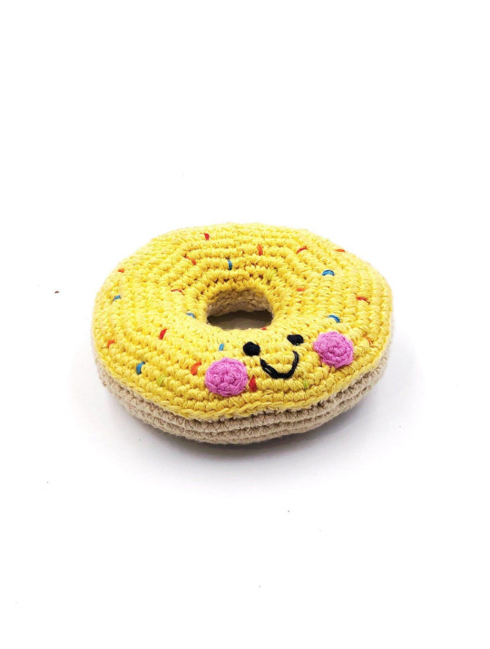 Rasseln Kinderrassel Doughnut Yellow Pebble 1