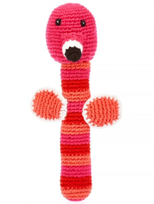 Rasseln Kinderrassel Flamingo Pebble 1