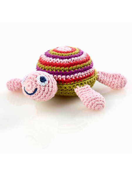 Rasseln Kinderrassel Schildkröte Pink Pebble 1