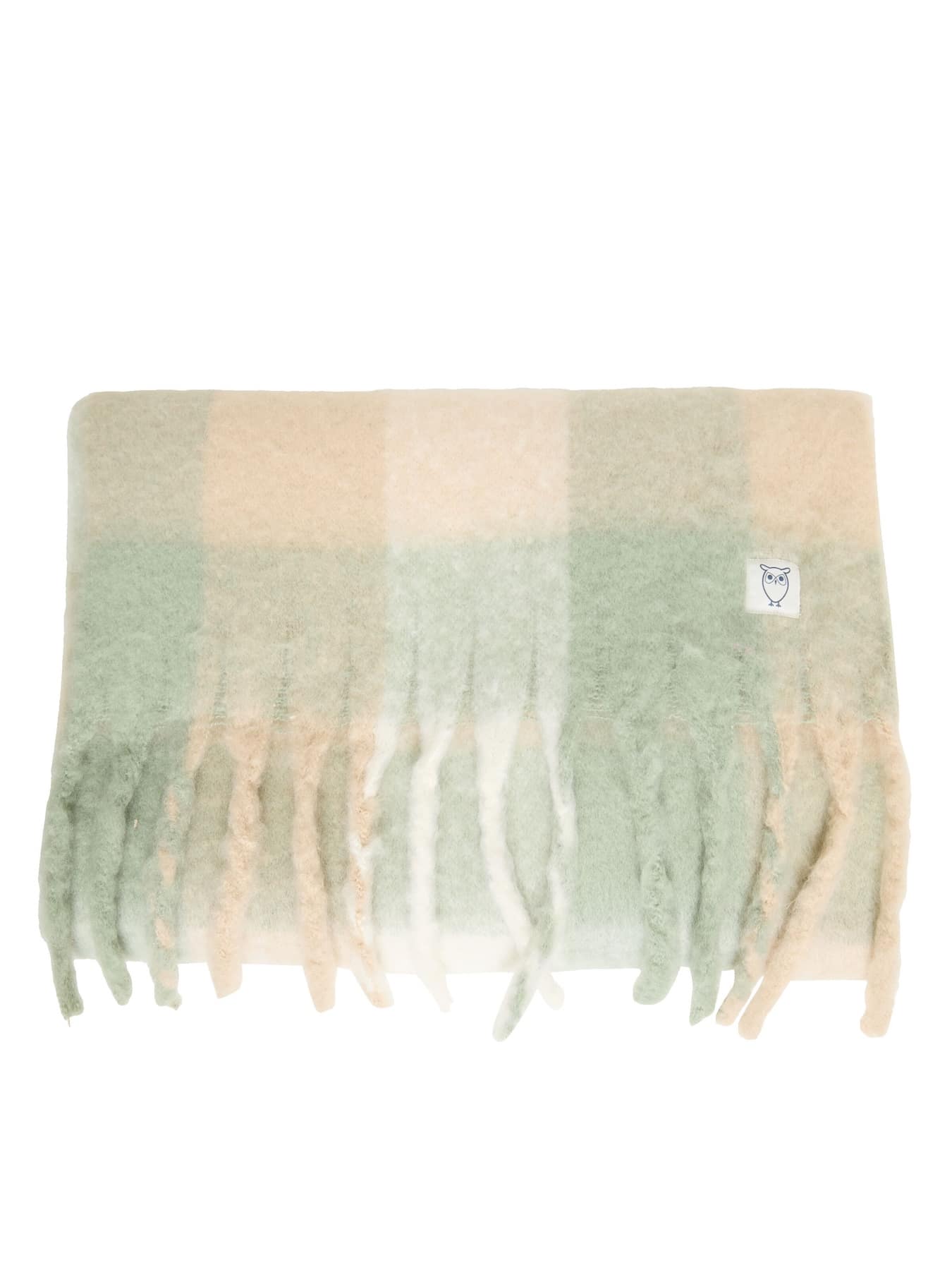 Schal Knowledge Cotton Apparel Light Green Check 01