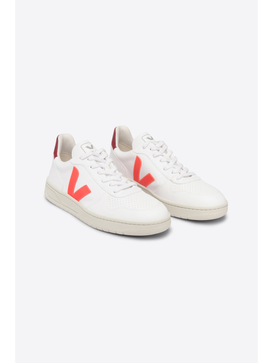 Schuh V 10 Cwl Veja White Orange Fluo Marsala 1