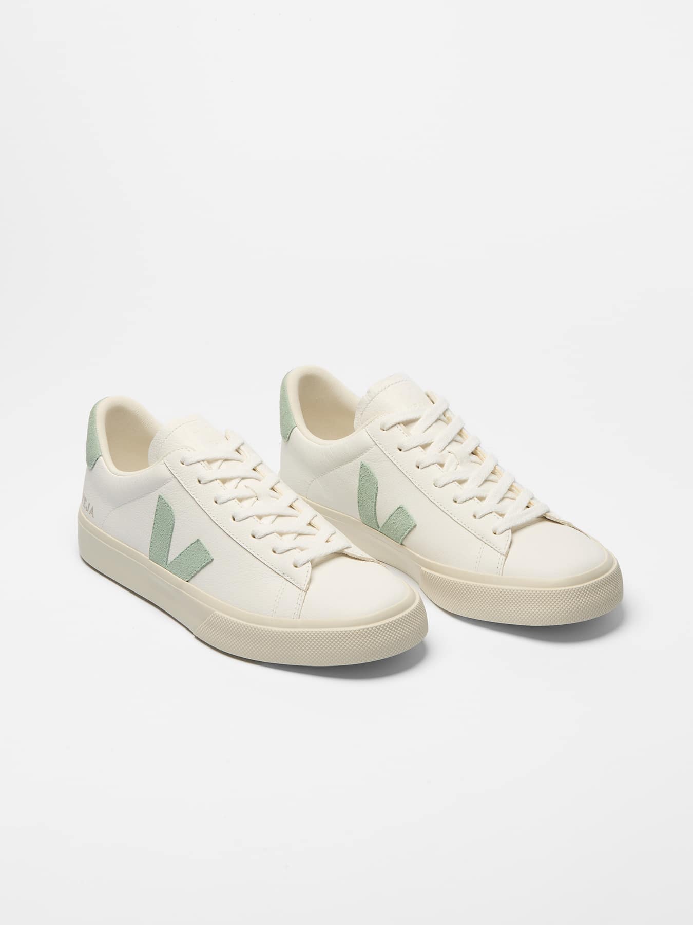 Schuhe Campo Leather Veja Extra White Matcha 01