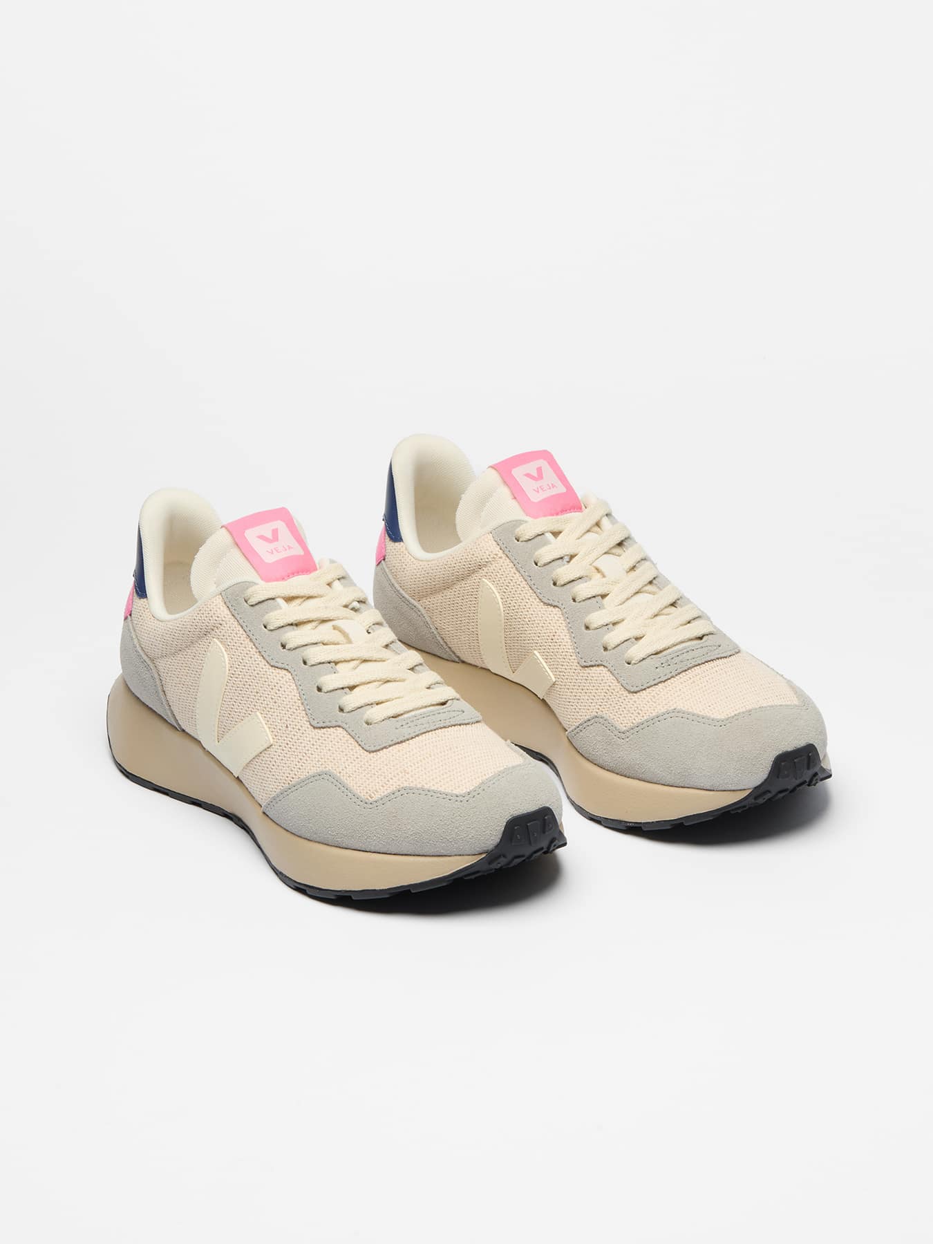 Schuhe Paulistana J Mesh Veja Jute Cashew Oxford Grey 01