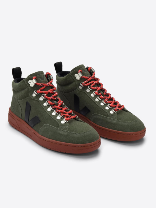 Schuhe Schuh Roraima Suede Veja Olive Black Rust Sole 1