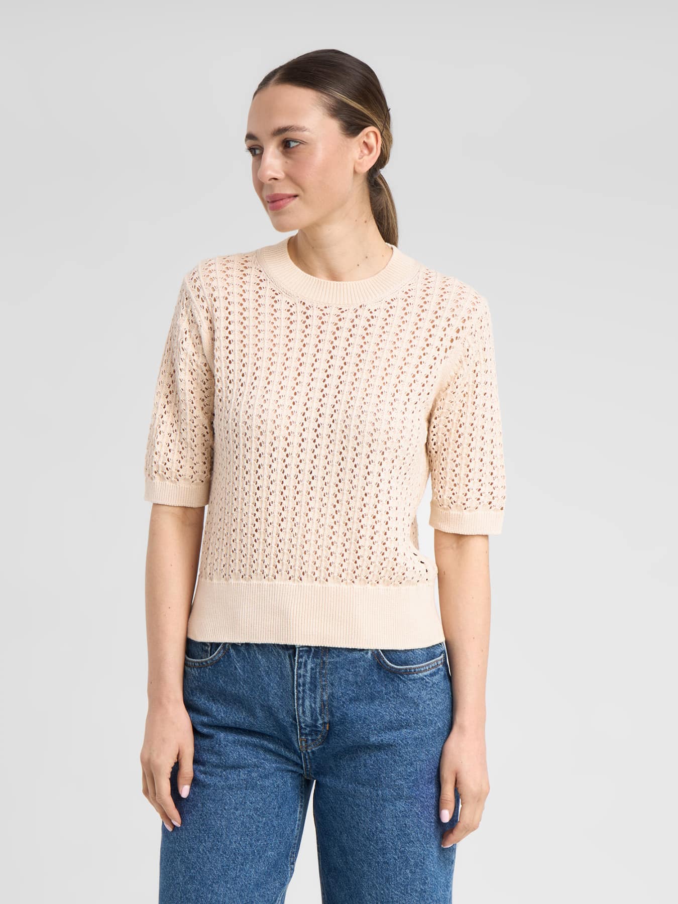 Shirt Flen Crochet Dedicated Vanilla White 01