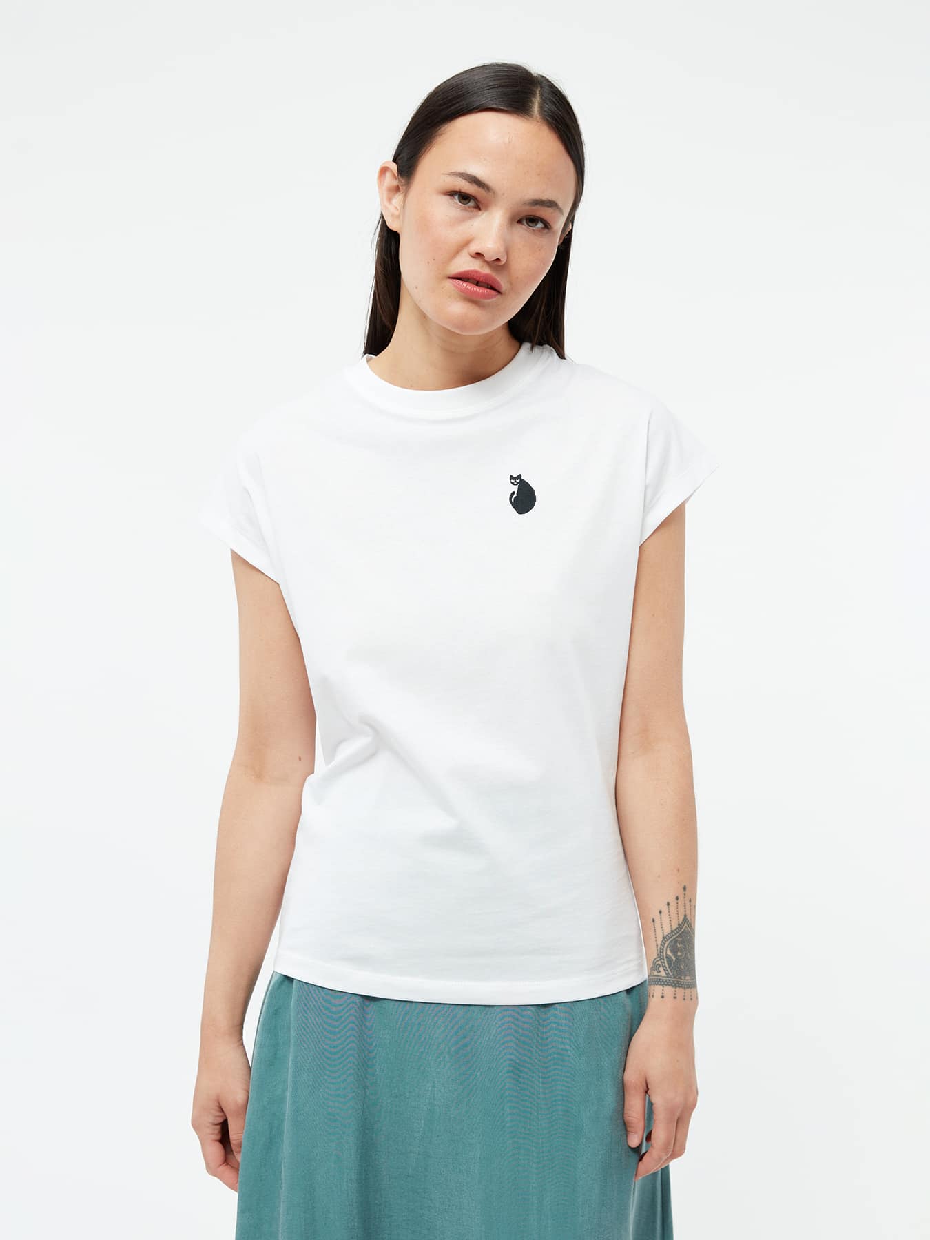 Shirt GBLaila Angry Cat Givn White 01