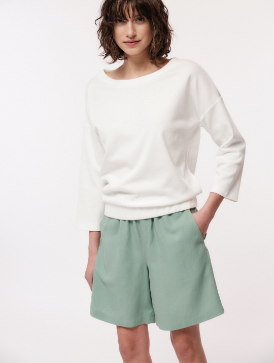 Shirt Mit Gummibund Lanius Off White 1