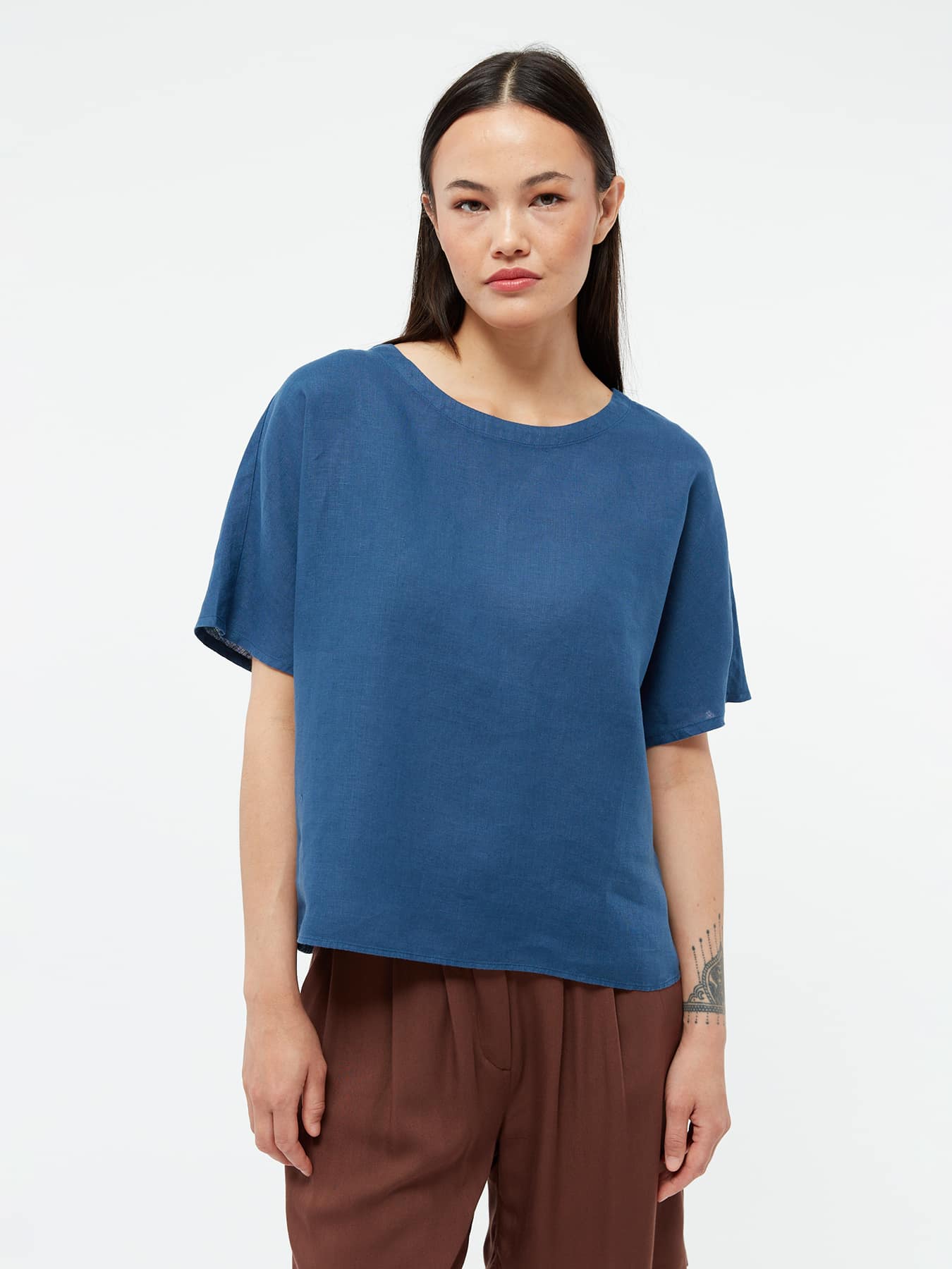 Shirt Pina Givn Linen Blazing Blue 01