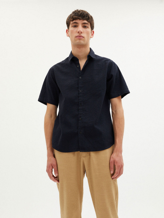 Shirt Seersucker Tom Thinking Mu Dark 2