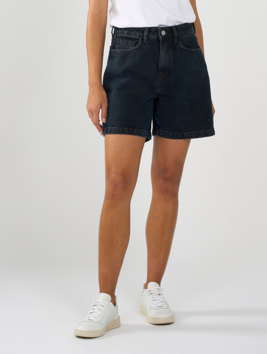 Shorts Reborn Tm Gale Straight Mid Rise Knowledge Cotton Apparel Overdyed Black 1
