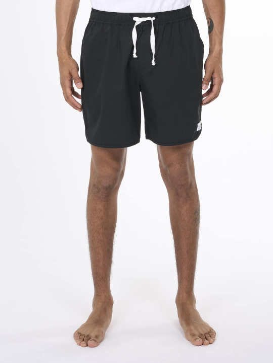 Shorts Swimm With Elasic Waist Knowledge Cotton Apparel Black Jet 02