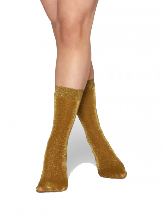 Socken Ines Shimmery Swedish Stockings Dark Gold 2