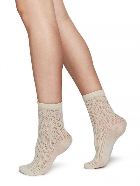 Socken Klara Knit Swedish Stockings Ivory 1