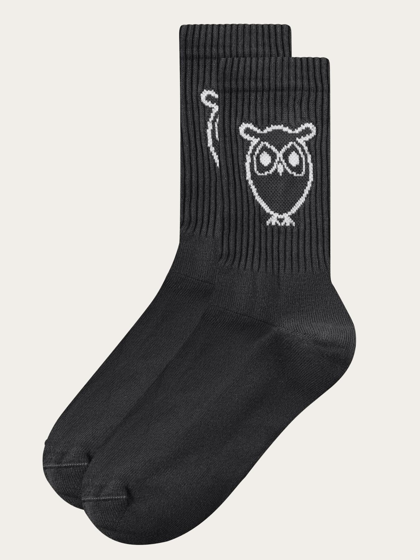 Socken Socken 3er Pack Owl Logo Knowledge Cotton Apparel Black Jet 1