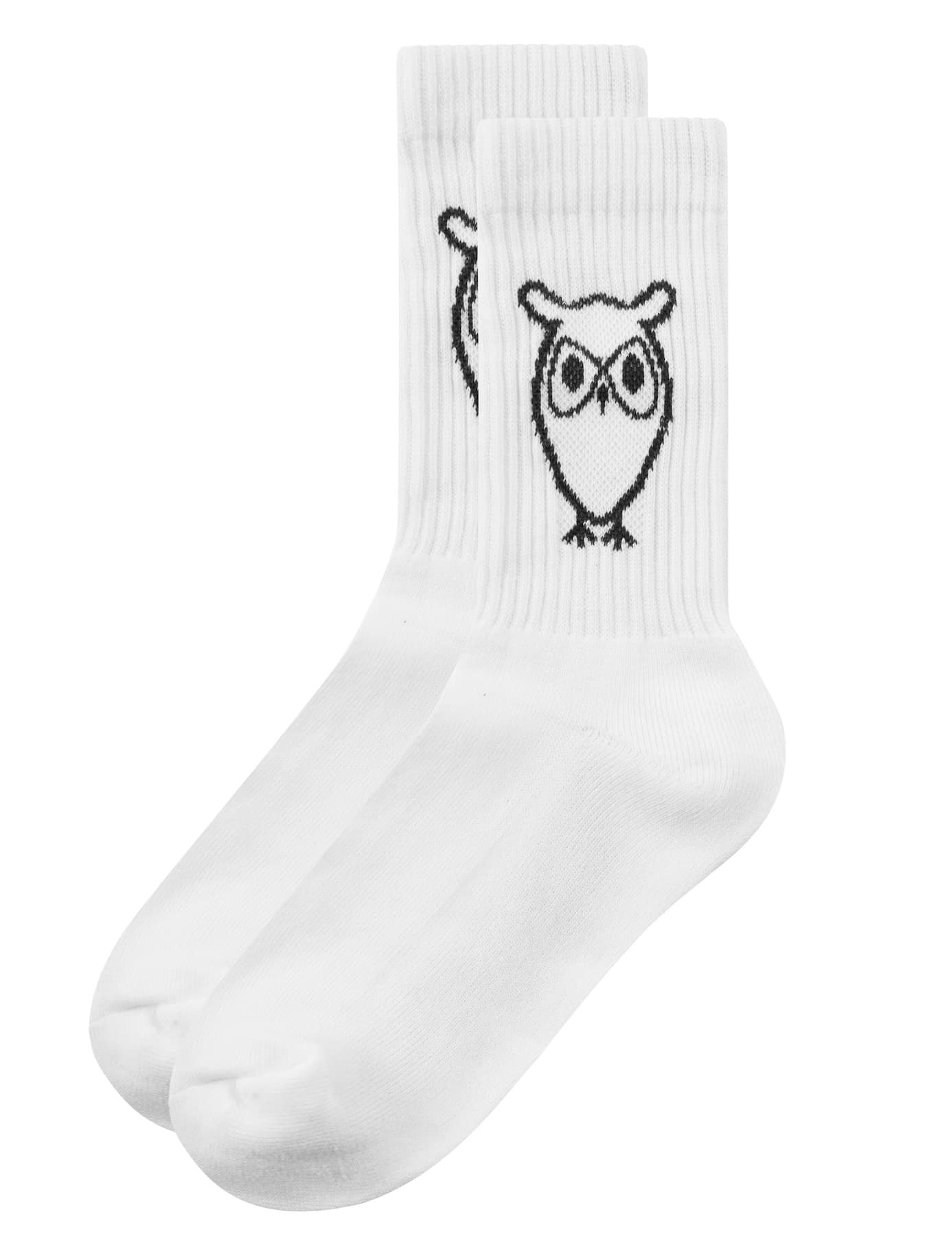 Socken Socken 3er Pack Owl Logo Knowledge Cotton Apparel Bright White 1