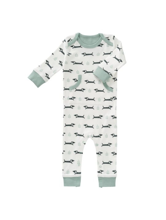 Strampler Pyjama Dachs Fresk Weiss 1