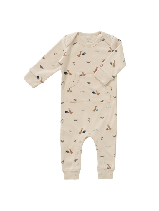 Strampler Pyjama Hase Fresk Sandshell 1