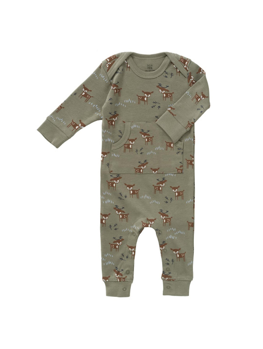 Strampler Pyjama Hirsch Fresk Olive 1