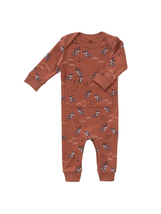 Strampler Pyjama Hirsch Fresk Rot 1