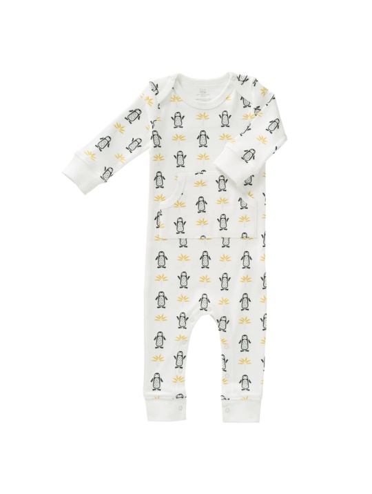 Strampler Pyjama Pinguin Fresk Weiss 1