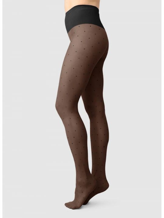 Strumpfhosen Doris Dots Swedish Stockings Black 1