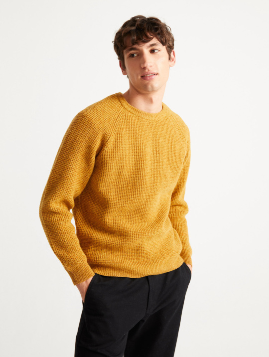 Sweater Anteros Knitted Thinking Mu Mustard 1
