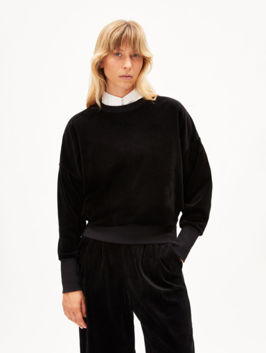 Sweatshirts & Hoodies Sweatshirt Aanny Lou Velvet Armedangels Black 1
