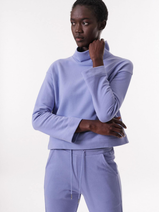 Sweatshirts & Hoodies Sweatshirt GOTS Mit Stehkragen Lanius Lavender 1