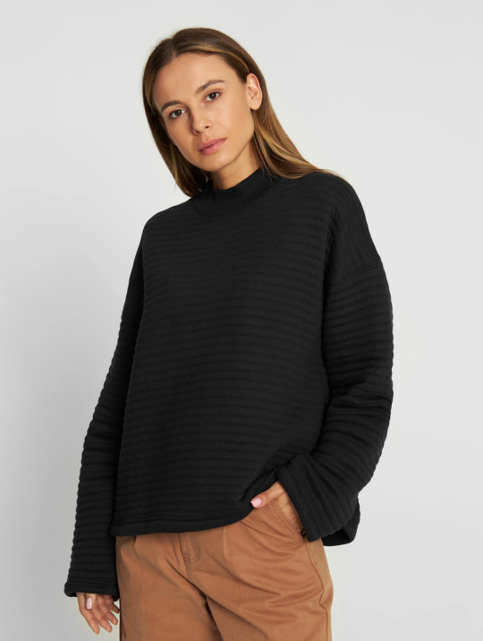 Sweatshirts & Hoodies Sweatshirt Quilted Melldala Dedicated Black 1