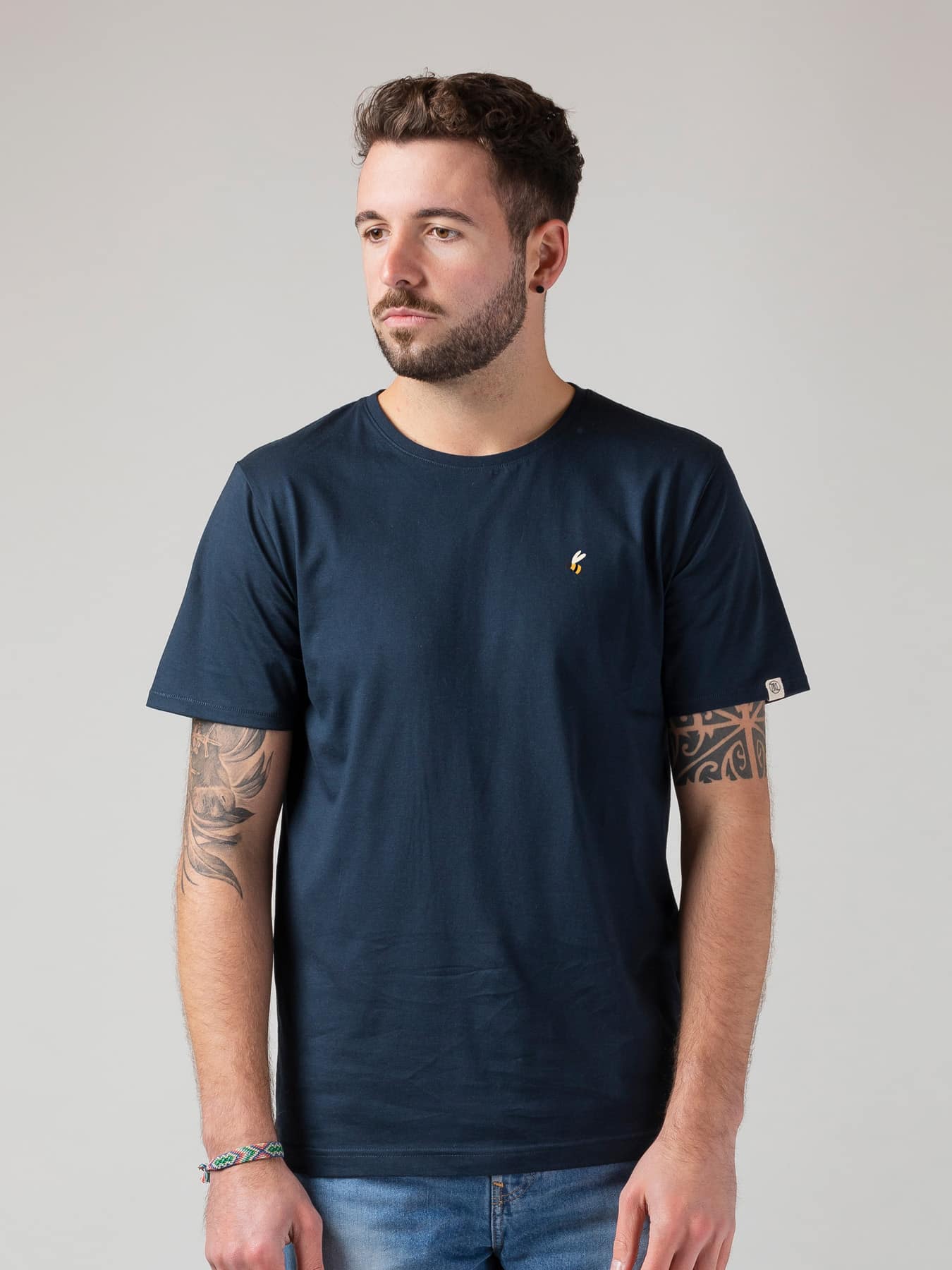 T Shirt Bee Men Zrcl Blue 01