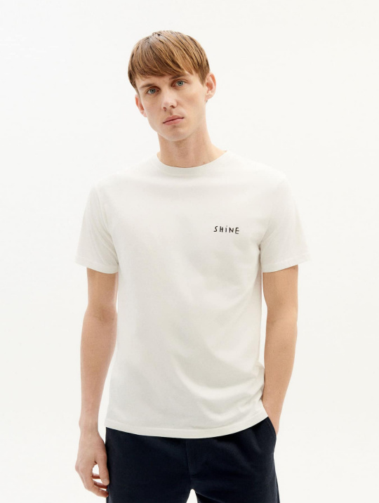 T Shirt Big Shine Thinking Mu White 1