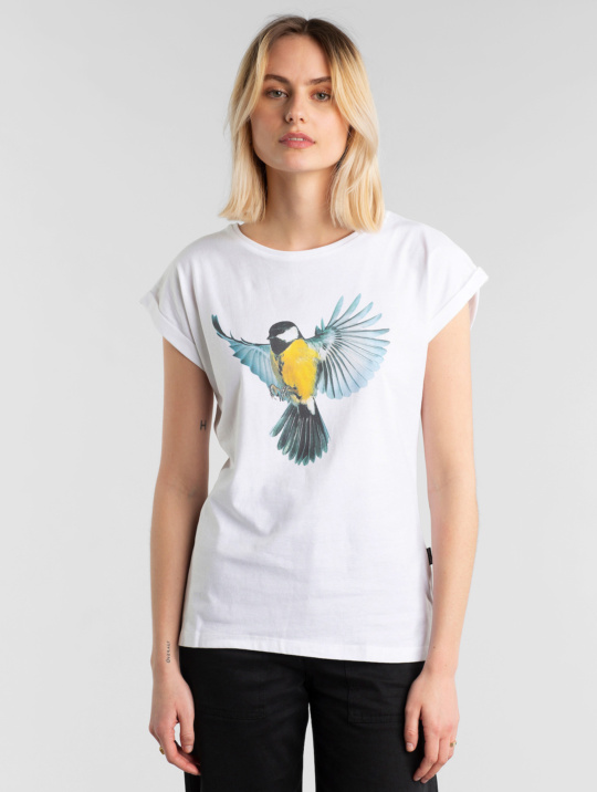 T Shirt Dedicated Visby Color Bird White 1