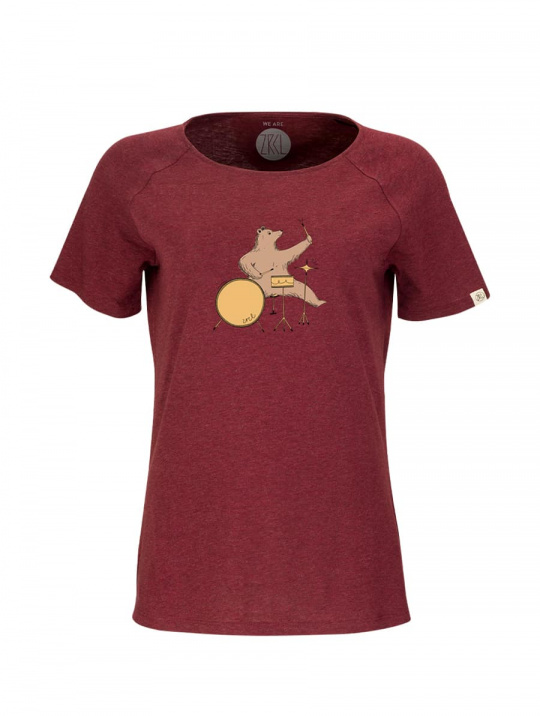 T Shirt Drumbear Zrcl Darkwine 1