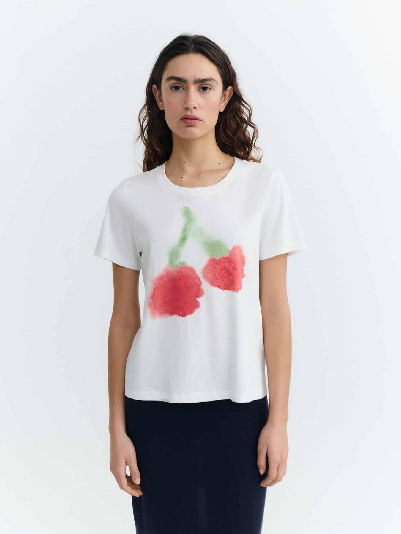 T Shirt Ida Tee Thinking Mu Blurry Cherry 01