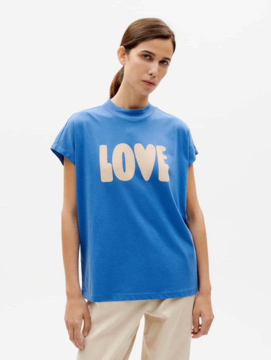 T Shirt Love Volta Heritage Blue Oversize Thinking Mu Biobaumwolle 01