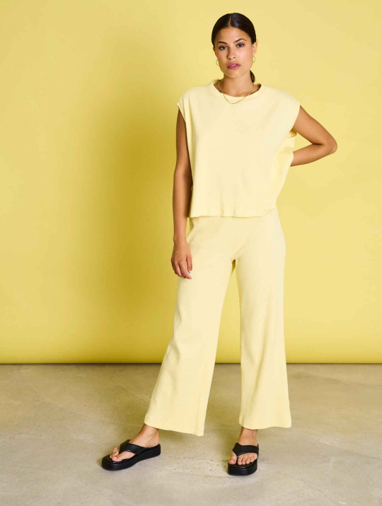 T Shirt Ovar Jan N June Faded Lemon 1