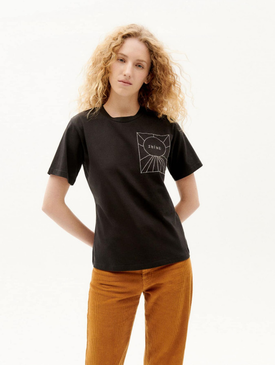 T Shirt Shine Thinking Mu Black 1