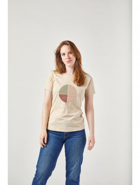 T Shirt Threelines Zrcl Sand 1