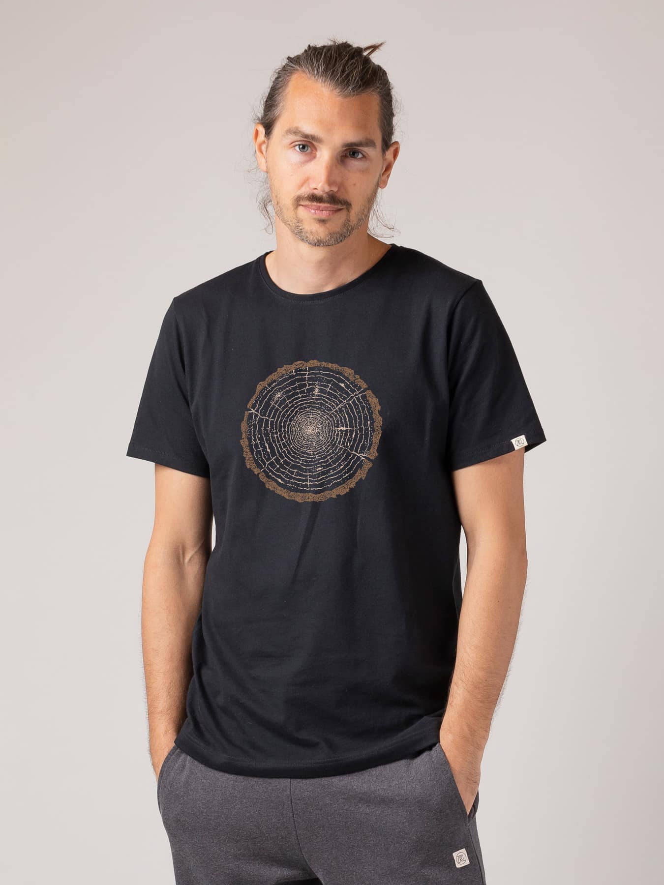 T Shirt Tree Ring Zrcl Black 02