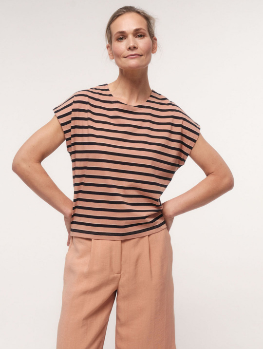 T Shirts & Tops Streifenshirt Lanius Night Blue Sandstorm 1