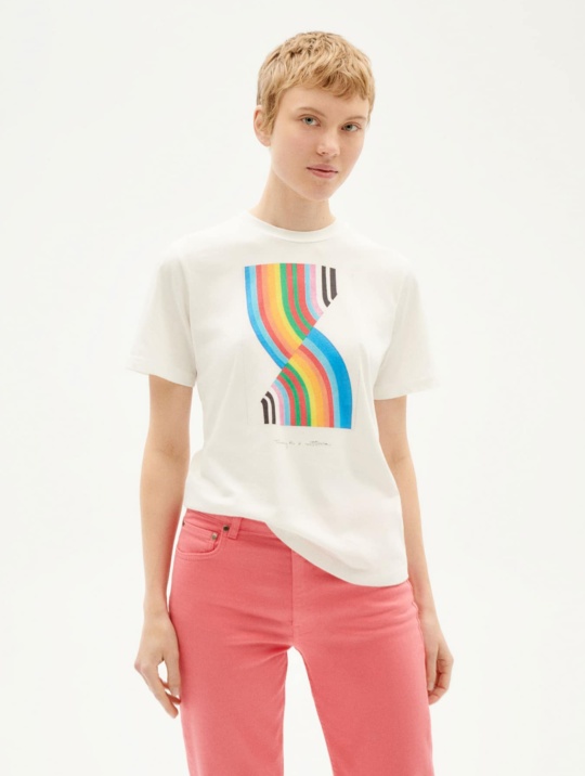 T Shirts & Tops T Shirt Amber Juno Thinking Mu White 1