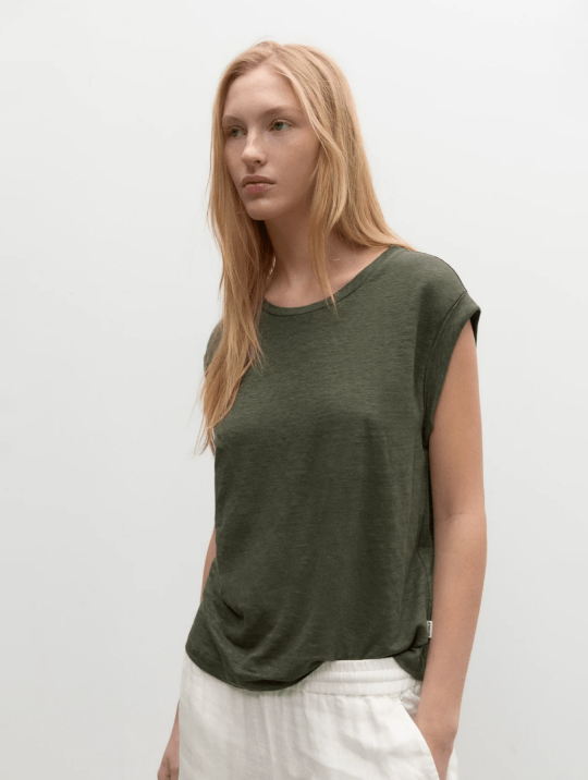 T Shirts & Tops T Shirt Aveiro Ecoalf Olive 1