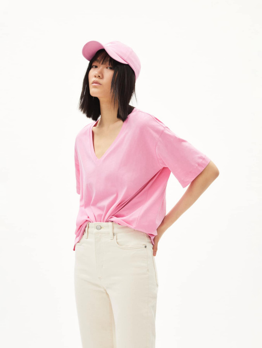 T Shirts & Tops T Shirt Emikaa Armedangels Raspberry Pink 1