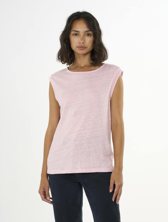T Shirts & Tops T Shirt Loose Fold Up Knowledge Cotton Apparel Parfait Pink 1