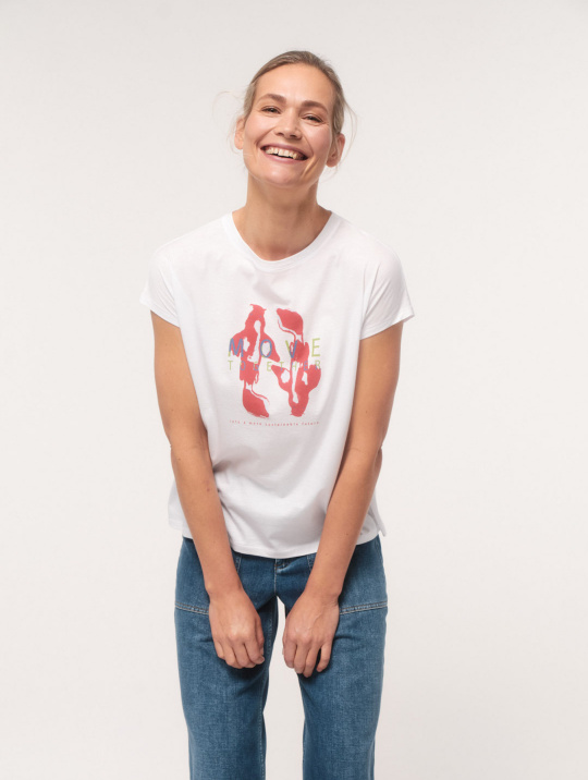 T Shirts & Tops T Shirt Statement Koi Lanius White 1