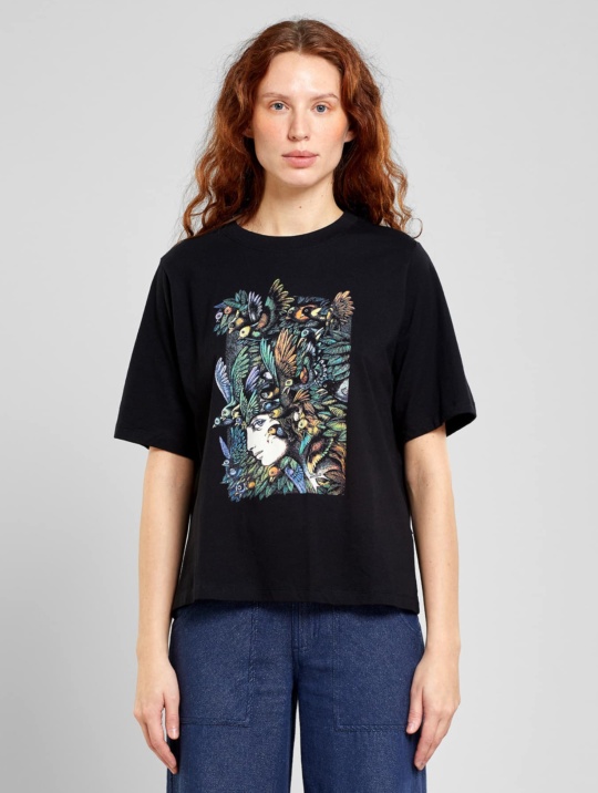 T Shirts & Tops T Shirt The Bird Watcher Dedicated Black 1