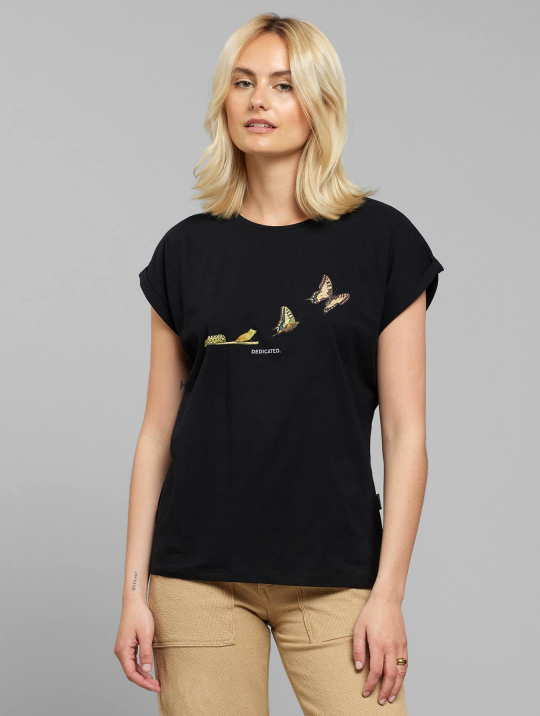 T Shirts & Tops T Shirt Visby Butterfly Birth Dedicated Black 1